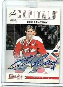 ROD LANGWAY 2012 -13 PANINI CLASSICS AUTÓGRAFO CERTIFICADO - Imagen 1 de 1