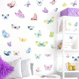 Colorful Butterfly Wall Decals Removable DIY Butterfly Wall Stickers Peel and... - Picture 1 of 7
