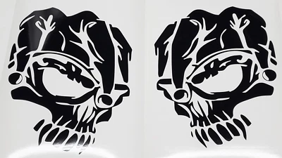 Jester Skull Vinyl Sticker Decal Truck Car Window 2x - Image 1 of 2
