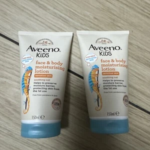 2 x Aveeno Baby Kids Face & Body Moisturising Lotion - Picture 1 of 4