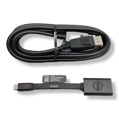 Dell USB-C Type to DisplayPort Adapter + DisplayPort Cable 0YJ3Y6 YJ3Y6 6Ft - Image 1 of 4