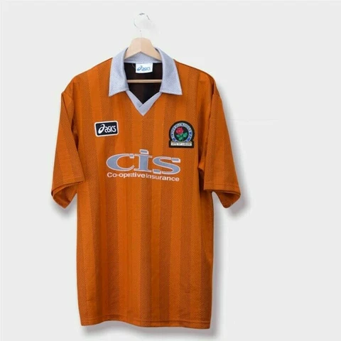 Blackburn Rovers 1997 - 1998 Away Football Shirt Asics Orange Cis Adults L Cover