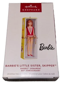 NIB 2024 Hallmark Keepsake Ornament Barbie’s Little Sister SKIPPER 60th Annivers - Picture 1 of 6