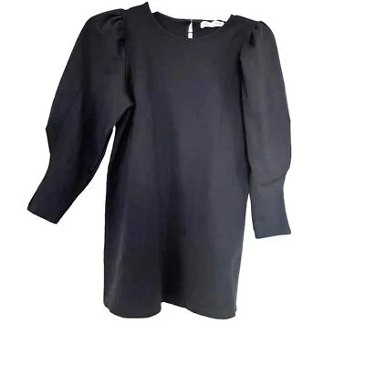 Zara girls black ponte knit a-line dress size 13/14 - Image 1 of 4