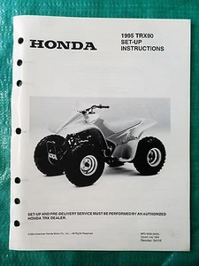 NOS Genuine Honda 1995 TRX90 Set-Up Instructions Manual 6558-9405 90 FourTrax - Bild 1 von 2