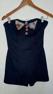 RIVER ISLAND Designer Label Womens Strapless Playsuit Jumpsuit Size UK 10 EUR 36 - Picture 1 of 11