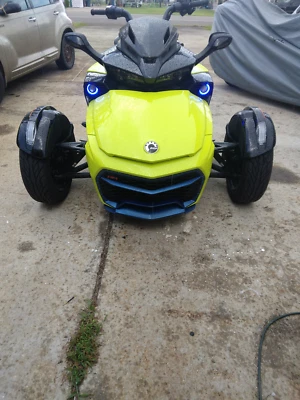 True Blue Halo Angel Eye Fog Driving Lights Lamps for Can-Am Spyder F3 F3-S F3-T - Image 1 of 4