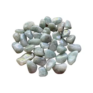 Drei Chrysocolla Quarz Fusion Trommelstein 20 mm Heilung Kristall innere Weisheit - Bild 1 von 4