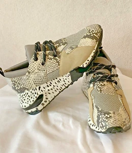 Steve Madden Women's Cliff (Clif0291) Sneakers Size 7.5 Silver Snakeskin - Picture 1 of 8