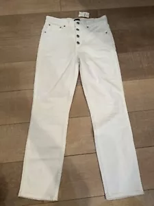 J CREW DAMEN JEANS WEISS GR 27 NEU HIGH RISE VINTAGE STRAIGHT - Bild 1 von 11