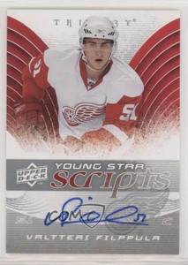 2008-09 Upper Deck Trilogy Young Star Scripts Valtteri Filppula #YS-VF Auto