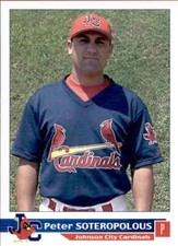2003 Johnson City Cardinals Grandstand #17 Peter Soteropolous Peabody MA Card