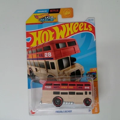 Hot Wheels Trouble Decker rojo/beige HW FAST TRANSIT 5/5 (#126/250) Foto 1 de 2