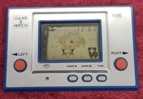Nintendo Game & Watch RC-04 Fire Handheld Console Used