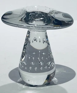 Pisapapeles vintage de vidrio transparente burbujeante para setas - Imagen 1 de 4