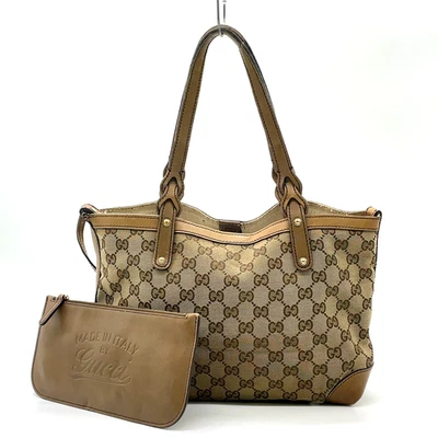 Authentic Gucci GG Canvas Beige 269878  520981 Tote Bag With Pouch NS101826 - Image 1 of 4