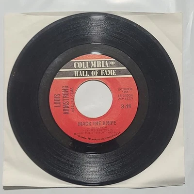 Louis Armstrong ~ Mack The Knife/ Tin Roof Blues ~ Columbia 45 RPM Record - Image 1 of 4