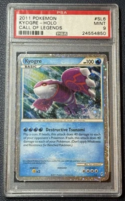 2011 Pokemon Shiny Kyogre Call of Legends Secret Rare Holo #SL6 PSA 9 - Image 1 of 2