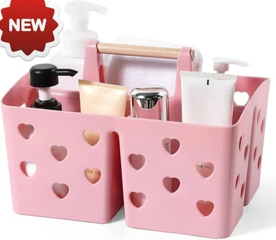 Portable Shower Caddy Plastic Shower Basket Organizer Divided Bathroom Caddy Sto - Image 1 of 4