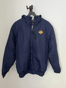 Bass Pro Shops Hooded Waterproof Jacket with Chest Pocket Size Small Navy - Picture 1 of 4