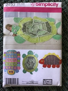 Simplicity 2493 Rag Quilts Sewing Pattern Dinosaur Turtle Caterpillar 2010 UNCUT - Picture 1 of 3