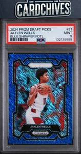 Jaylen Wells 2024 Prizm Draft Picks #31 Prizms Blue Shimmer FOTL /19 PSA 9 - Bild 1 von 2