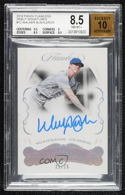 Panini Flawless Debut Signatures 2018/25 Walker Buehler BGS 8,5 Rookie Auto RC Foto 1 de 2