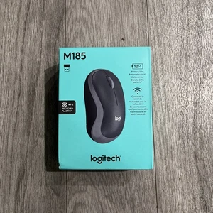 Logitech M185 Wireless Mouse, 2.4GHz with USB Mini Receiver Brand New - Picture 1 of 2