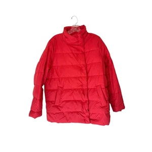 J. Jill Down Pink Chloe Warm Basic Casual Outdoor Down Puffer Coat Size Medium - Picture 1 of 14