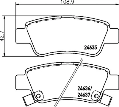 REAR BRAKE PAD SET DISC BRAKE FITS: HONDA CR-V III WAGON 2.4 I-VTEC 4WD /2.0 - Image 1 of 3