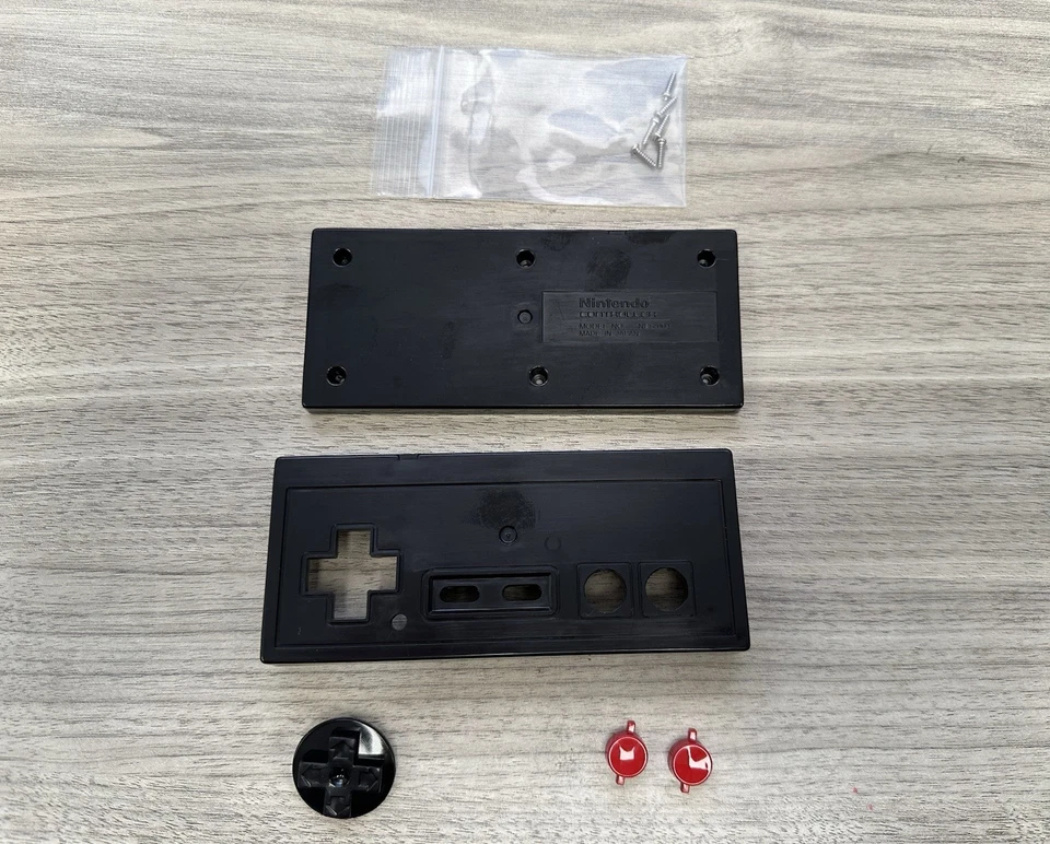 NES Nintendo Classic Controller Shell Black, Buttons, Screws - Image 1 of 1