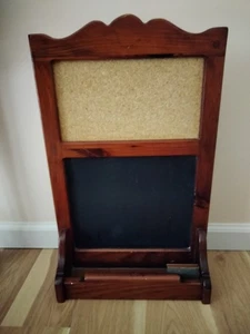 Vintage Ethan Allen Pine Wood Chalk Cork Board 24” Wall Shelf Model #12-3526 - Picture 1 of 22