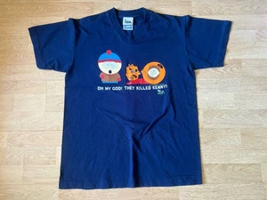 Men’s Vintage 90s South Park Single Stitch V Neck T Shirt Navy 1998 Size Large - Picture 1 of 9