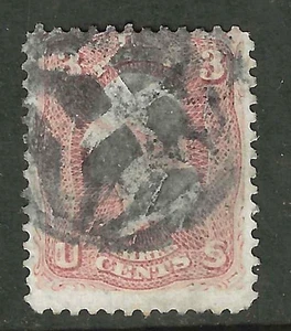 Sc #65 Nice 4 Point Star Fancy Cancel 3 Cent Washington 1861 Civil War US 61B45 - Picture 1 of 2
