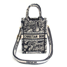 Christian Dior Bag Ladies  Tote Mini Phone Reverse Toile De Jouy Navy White
