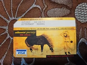 Expired NYC MTA Metrocard "Millennial journeys - 13 century" with logo FREE SHIP - Picture 1 of 2