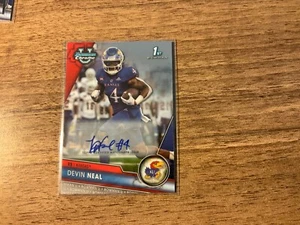 2023 Bowman Chrome U Football Devin Neal Auto #58 Kansas Jayhawks - Picture 1 of 2