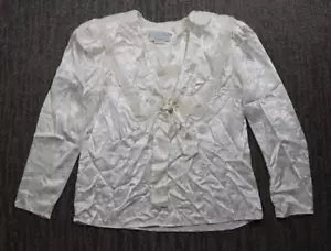 Vintage Gunne Sax Sailor Blouse Womens Ivory Floral Long Sleeve Romantic Elegant - Picture 1 of 10