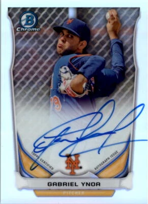 2014 Bowman Chrome Prospect Autographs Refractors #BCAPGY Gabriel Ynoa Auto /500 - Image 1 of 2