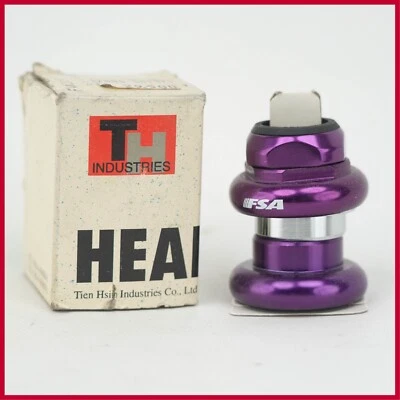 NOS FSA TH-365 PURPLE 1+1/8 INCHES HEADSET VINTAGE MTB MOUNTAIN BIKE THREADED - Image 1 of 4