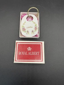 Vintage Royal Albert October Key Ring Bone China England - Picture 1 of 3