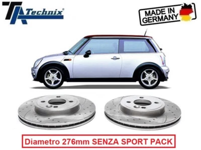 Dischi Sportivi ANTERIORI Baffati Forati Mini One Cooper R50 R52 Diametro 276mm - Immagine 1 di 4
