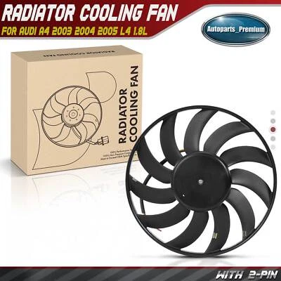 Ventilador de refrigeración del radiador sin cubierta para Audi A4 2003 2004 2005 L4 1,8 L 8E0959455 Foto 1 de 4