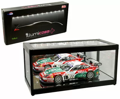 Collectible Display Show Case Illumicase+ LED Lights Mirror Base and Back, BLACK - Image 1 of 2