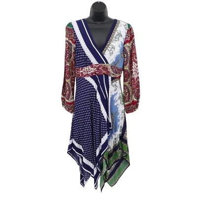 Moulinette Soeurs Istanbul Wrap Dress Womens 4P Multi Boho Eclectic Hippie Artsy - Image 1 of 4