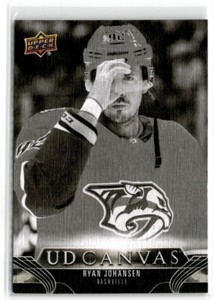 2023-24 Upper Deck Series 1 UD Canvas Black & White Ryan Johansen #C46 Nashville