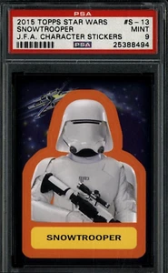 2015 Topps Star Wars JFA Character Stickers #S-13 Snowtrooper PSA 9  MInt - Picture 1 of 2
