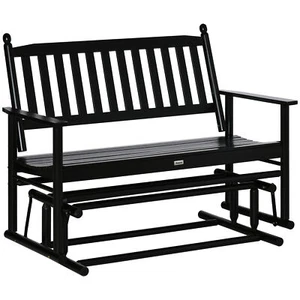 Outdoor Glider Bench for Adult Patio Loveseat Porch Yard Swing Rocking Chair - Picture 1 of 11