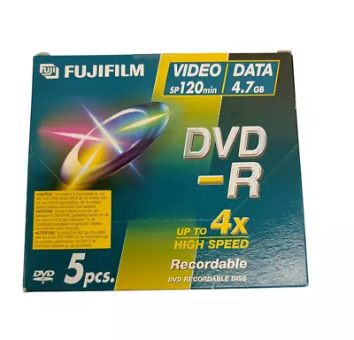 Fujifilm DVD-R CDs 5er Pack 4.7GB 120min High Speed beschreibbare Medienspeicher - Bild 1 von 4