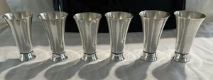 Vintage Sterling Silver Newport Shooters Sake Cups Barware American 1651 Set 6 - Picture 1 of 16